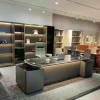 Bureau d'ordinateur de luxe en bois massif peu encombrant en forme de L avec tiroirs de rangement et bordure en PVC pour