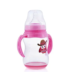 Hot Sale Baby PP Feeding Bottle 240ML Standard Caliber Liquid Silicone Mouth With Handle Baby Products BPA Free
