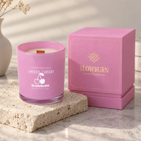 Bougie parfumée de haute qualité personnalisée, vente en gros, emballage de luxe avec logo pour bougie parfumée, cadeaux de fête