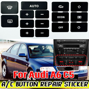 Autocollant de réparation pour panneau de climatisation de voiture, en PVC noir, installation par ventouse, pour Audi A6 C5, couvercle de bouton intérieur - Product Image 5