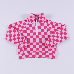Vente chaude à carreaux unisexe enfants filles garçons mode imprimé imperméable coupe-vent veste enfants manteau - Product Image 3