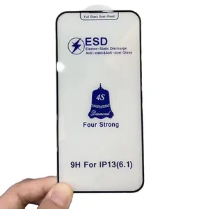 उच्च गुणवत्ता 4 एस ESD विरोधी स्थैतिक धूल सबूत टेम्पर्ड ग्लास स्क्रीन रक्षा के लिए iPhone 11 12 13 समर्थक अधिकतम XS अधिकतम 7 8 प्लस 6
