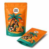 Sacs Doypack en Mylar PE de qualité alimentaire, anti-odeur, thermoscellables, avec fermeture éclair, écologiques, personnalisables avec logo, 3.5g/7g/14g, vente en gros
