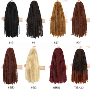 Extensions de cheveux synthétiques au crochet Afro Kinky Twist pour femmes, tresses en vrac pour le printemps, fausses locks papillon, trame simple, tresses africaines - Product Image 3