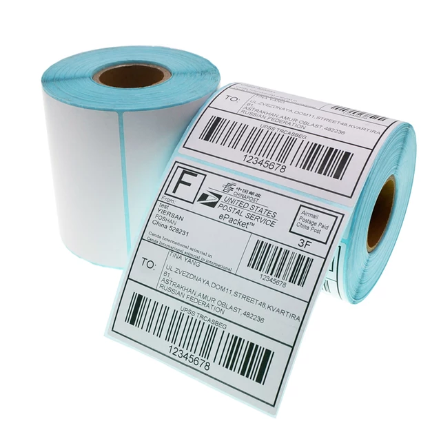 Logistic Label 4x6 Direct Thermal Adhesive Sticker Paper 500pcs Transfer Shipping Label Roll