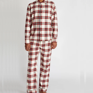 All'ingrosso classico traspirante pelle stampa 2 pezzi pigiama set da <span class=keywords><strong>uomo</strong></span> pigiama cotone - Product Image 4