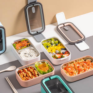 <span class=keywords><strong>Caja</strong></span> De Almuerzo Food 18/10 Acero inoxidable sellado a prueba de fugas almuerzo recargable aislamiento térmico de larga duración Camping Bento Box - Product Image 3