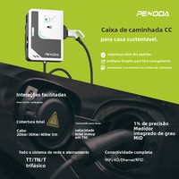 Cargador de Vehículos Eléctricos PENODA DC, Certificado por Aanatel Brasil, 20-40Kw, para Hogar, GBT CCS2, Control por Aplicación OCPP, Comercial