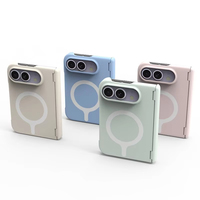 Coque de téléphone Duoable à double bordure, couleur vive, charnière intégrée, toucher soyeux, pour iPhone 18 Duo 18 Ultra, coque magnétique