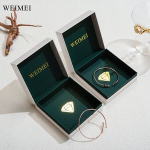White Cardboard Paper Jewelry Packaging Box with Custom Logo OEM Luxury Gift Box for Necklace Earring <b>Ring</b> Bracelet - Product Image 6