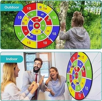 Tableau de fléchettes en tissu personnalisable ARYDA pour enfants, 74 cm – Jeu interactif familial éducatif d'arithmétique qui améliore les compétences