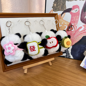Cartone animato abbraccio ricco di <span class=keywords><strong>mele</strong></span> peluche zaino carino Panda fiore modello leggero piccola borsa da viaggio con funzione di sollievo dallo Stress - Product Image 1