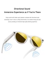 Gafas Inteligentes con IA, Traducción en Tiempo Real, Cámara Dual, Lentes con Protección Anti-Luz Azul para Reproductor de Música 5.4