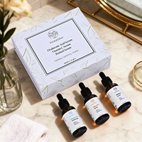 Ensemble de Sérums Fermentés à l'Acide Hyaluronique, Vitamine C et Rétinol – Hydratant, Éclaircissant, Anti-Âge, Réparateur Rides, Raffermissant – Soin Visage