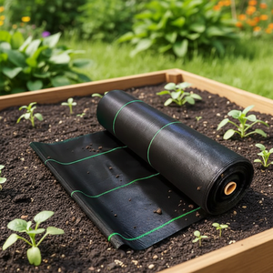 Membrane <span class=keywords><strong>anti</strong></span>-mauvaises herbes en PP, film noir <span class=keywords><strong>anti</strong></span>-mauvaises herbes, tapis <span class=keywords><strong>anti</strong></span>-mauvaises herbes pour pépinière, tissu <span class=keywords><strong>anti</strong></span>-<span class=keywords><strong>herbe</strong></span> avec <span class=keywords><strong>traitement</strong></span> UV, découpe et dessin - Product Image 1