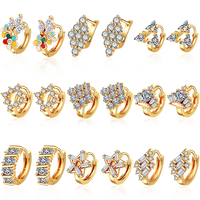 Boucles d'oreilles en cuivre doré bon marché en gros pour femmes