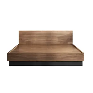 现代实木框架定制全特大床日式榻榻米床，可选储物和床头柜