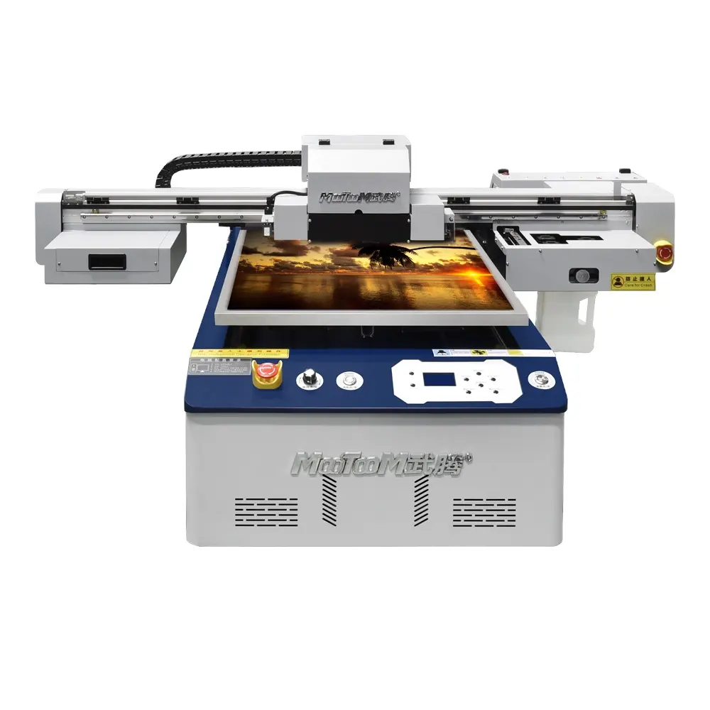MooTooM 와이드 포맷 다기능 디지털 승화 인쇄 평판 프린터 3d 효과 유리 Led 6090 평판 UV 프린터