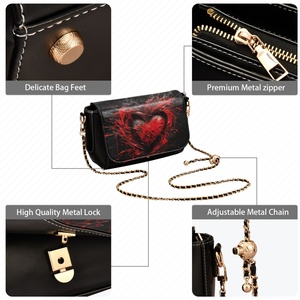 Bolsos de Lujo al por Mayor para Mujer, Bolsos de Hombro de Cuero PU Baratos con Diseño de Corazón Personalizado, Bolsos de Mano para Mujer 2024 - Product Image 4