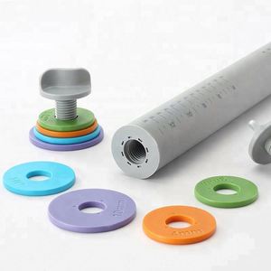 Wholesale Home Baking <b>Tools</b> 8 Inch 12 Inch Plastic Thickened Adjustable <b>Rolling</b> Pins With Silicone Removable Rings - Product Image 4