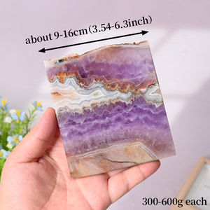 Bán buôn Chất lượng cao thiên nhiên pha lê Slice slab tinh thần đá quý thạch anh tím <span class=keywords><strong>Agate</strong></span> Slice cho trang trí nội thất - Product Image 5