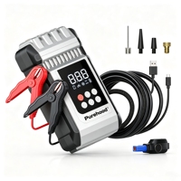 Câbles de batterie à charge rapide Purehood avec LED pour gonfleur de pneus Abok et démarreur de secours multifonction pour SUV et voitures d'occasion