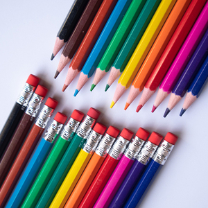 Colores personalizados 7 ''Plástico Flexible Madera Lápiz de color libre - Product Image 5