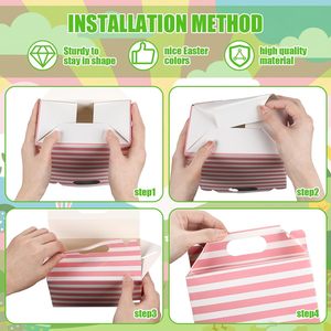 SIHENY - Cajas <span class=keywords><strong>de</strong></span> Papel para Pasteles Pequeños, Coloridas, Blancas, Portátiles, con Asas, al por Mayor y a Bajo Precio - Product Image 2