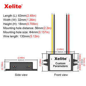 Convertitore DC da 12V a 5V Impermeabile, Riduttore di Tensione, Regolatore di Potenza ad Alta Efficienza per Uso Automobilistico e Domestico - Product Image 2