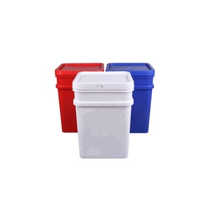Cubo de plástico reciclable de grado alimenticio Ruly de 500 ml a 5 galones con tapa y asa, material PP, cubo de 20 litros para agua - Product Image 1