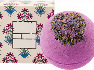 <b>Lavender</b> <b>Bath</b> <b>Bomb</b> Organic Spherical Plant Based Handmade Craft Gift Box Elegant Relaxing <b>Bath</b> Fizzies - Product Image 1