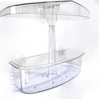 Mangeoire à oiseaux pour fenêtre avec ventouses, bol d'alimentation en plastique transparent 16x9xH20cm, station d'alimentation pour oiseaux de jardin extérieure transparente