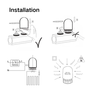 Vanne de mélange thermostatique 230V avec actionneur électrique pour <span class=keywords><strong>radiateur</strong></span>, idéale pour le chauffage par le sol en hôtel, actionneur normalement fermé - Product Image 5