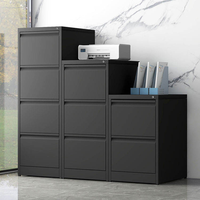 Armoire à dossiers verticale en acier verrouillable, multi-tiroirs, ignifuge, pour le rangement de documents de bureau