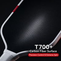 Raquette de pickleball T700 en fibre de carbone, texture tissée, EPP givré pressé à chaud, noyau de 5e génération GEN5