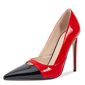 Chaussures d'été et d'automne pour femmes, talons D'Orsay multicolores, sexy, à bout pointu, talon fin, coupe large, grande taille 45 - Product Image 1