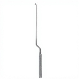 Curette à baïonnette en acier inoxydable, micro-dissecteur manuel pour base crânienne, instrument chirurgical - Product Image 1