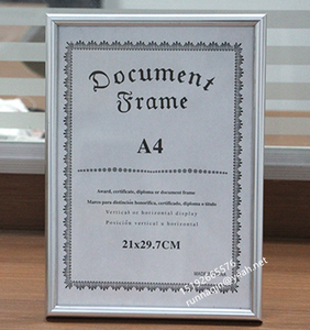 Cadres <span class=keywords><strong>photo</strong></span> A4 A3 PVC or argent, cadres <span class=keywords><strong>photo</strong></span> en plastique pour poster de certificat - Product Image 2