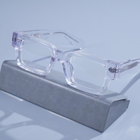 Monture de lunettes optiques carrées unisexes rétro en acétate épais, logo personnalisé, myopie, prescription, anti-lumière bleue, lunettes pour adultes