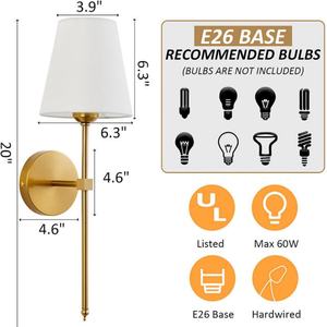 Juego de 2 Lámparas de Pared Recargables con Control Remoto, Inalámbricas, con Batería, RGB, Atenuables, Doradas, para Sala de Estar - Product Image 6