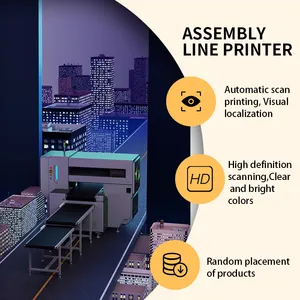 Автоматические Трубопроводные струйные принтеры, произвольные продукты, Ультрафиолетовый принтер, не требуется приспособление, автоматическая сканирующая печатная машина с логотипом