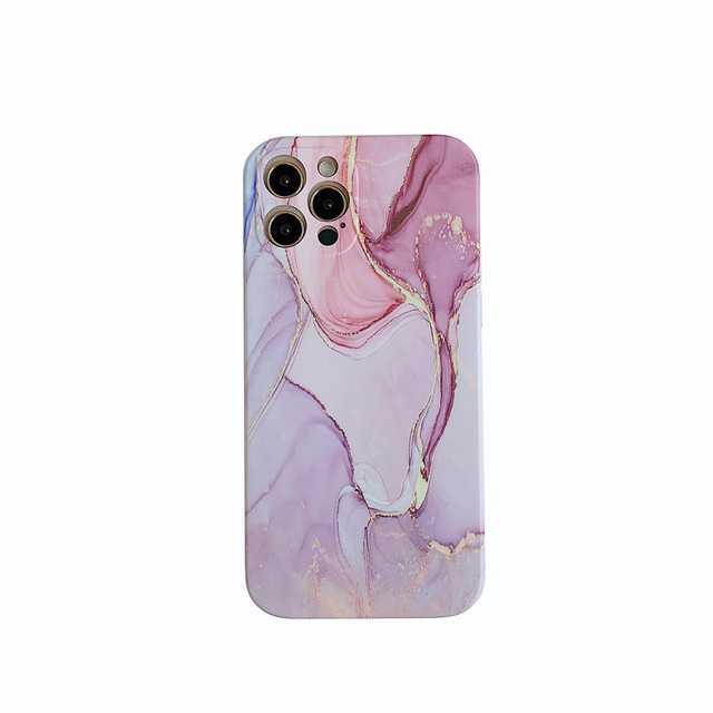 AilesTecca 2021 NEW Phone Case for iPhone 13 12 11 X XR XS Pro Max SE 2020 7 8 Plus Soft TPU IMD Gradient Quicksand Gold Marble