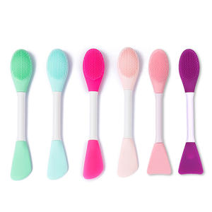 Brosse à masque à double tête Brosse <span class=keywords><strong>de</strong></span> massage nettoyante en TPE à double usage DIY frottis <span class=keywords><strong>de</strong></span> boue <span class=keywords><strong>film</strong></span> ajustant moule bâton outil <span class=keywords><strong>de</strong></span> beauté - Product Image 2