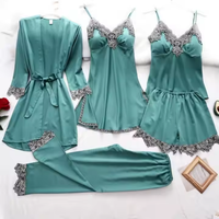 Ensemble de pyjamas en dentelle imprimée pour femmes, de haute qualité, ample et confortable, pour la maison, respirant, vente en gros