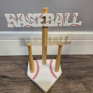 Support de Collier Baseball Drip, Présentoir Magnétique en Bois avec Lettres BASEBALL, Support pour Bagues de Championnat et Organisateur de Bijoux - Product Image 2