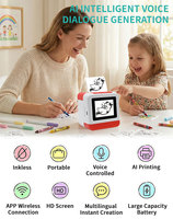 Mini Impresora Térmica con IA para Dibujos e Imágenes, Impresión en Blanco y Negro con Pantalla a Color, Batería Recargable, 203dpi - En Stock