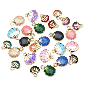 WEGOODZF Charmes mignons en alliage de zinc émaillé, forme de coquillage, d'étoile de mer et de perle d'océan, pour la fabrication d'accessoires, de chaussures et de colliers - Product Image 2