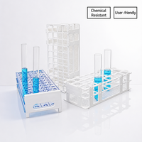 Support de tubes à essai en plastique PP durable, multi-trous, de qualité médicale, pour laboratoire scientifique, personnalisé OEM, vente en gros