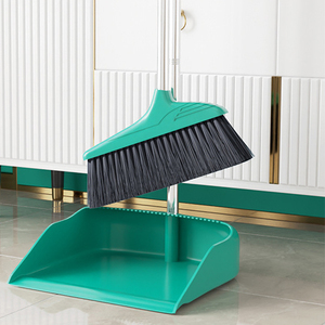 Balai à poussière pour le nettoyage des sols domestiques, balai en plastique d'intérieur avec pelle à poussière, ensemble balai et pelle - Product Image 2