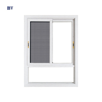 Fenêtre coulissante de chambre à coucher, cadre en aluminium fait à la main, fenêtre coulissante